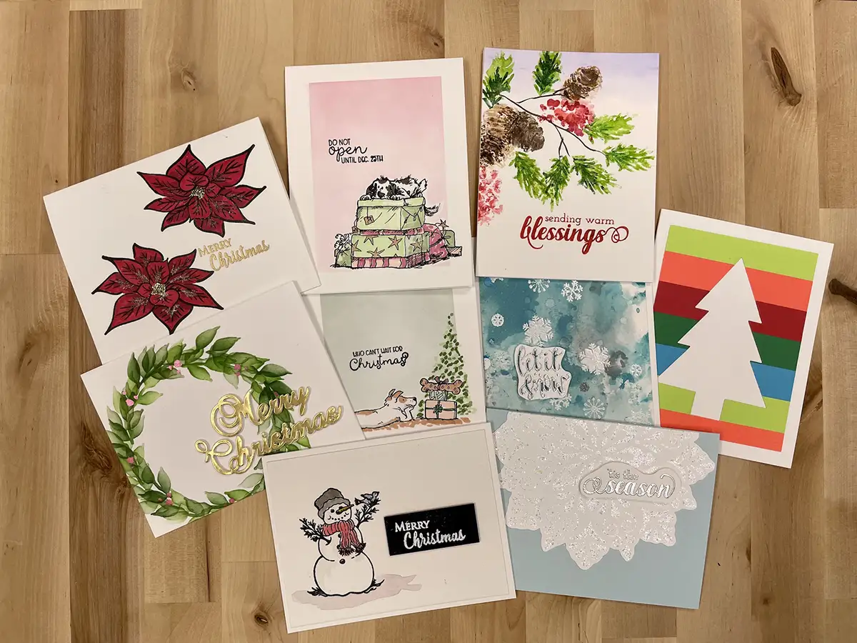 How to Make 6 Christmas Cards Using Coloring