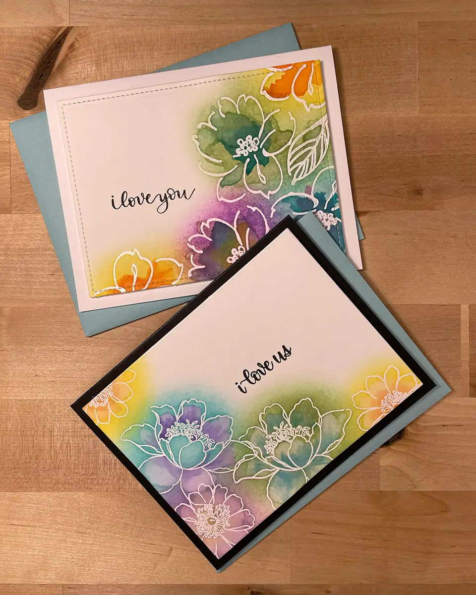 How To Cardmaking Technique using Faux Watercolor