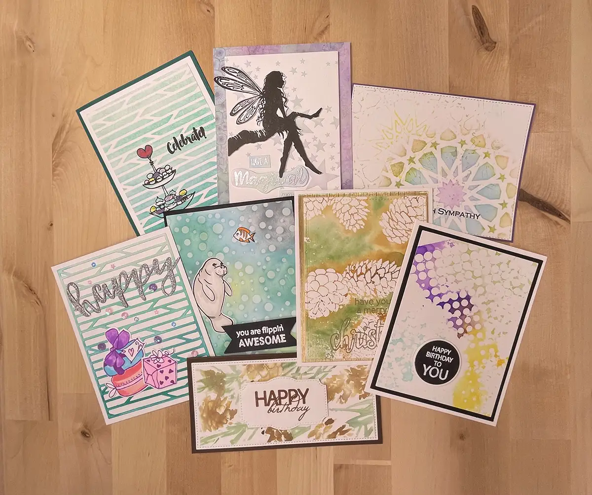 How To Make 5 Greeting Cards With Stencils