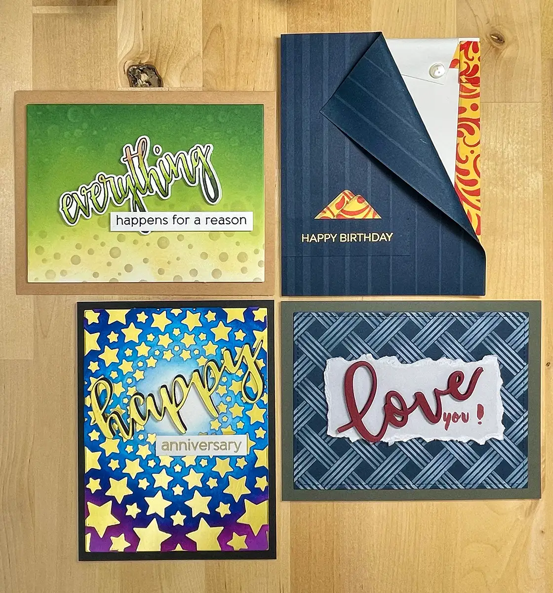How to make 4 Fantastic Masculine Cards