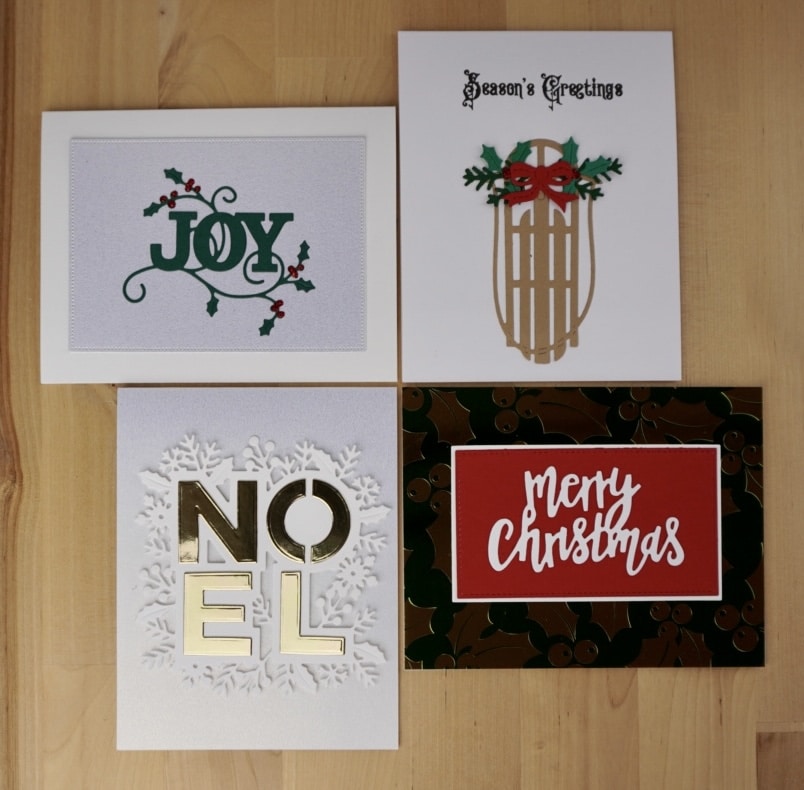 Spray of Die-cut Christmas Cards