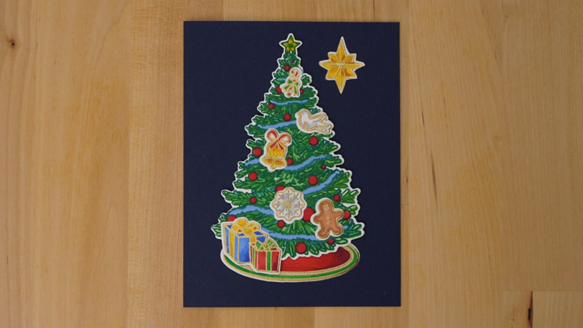 How To Make Christmas Tree Card Day 2 Cut, Color, & Create