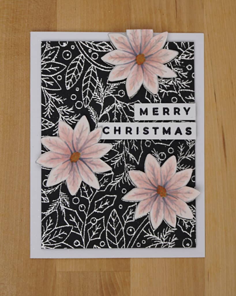 My fav Christmas card made just the same as the red one, but with different colors.