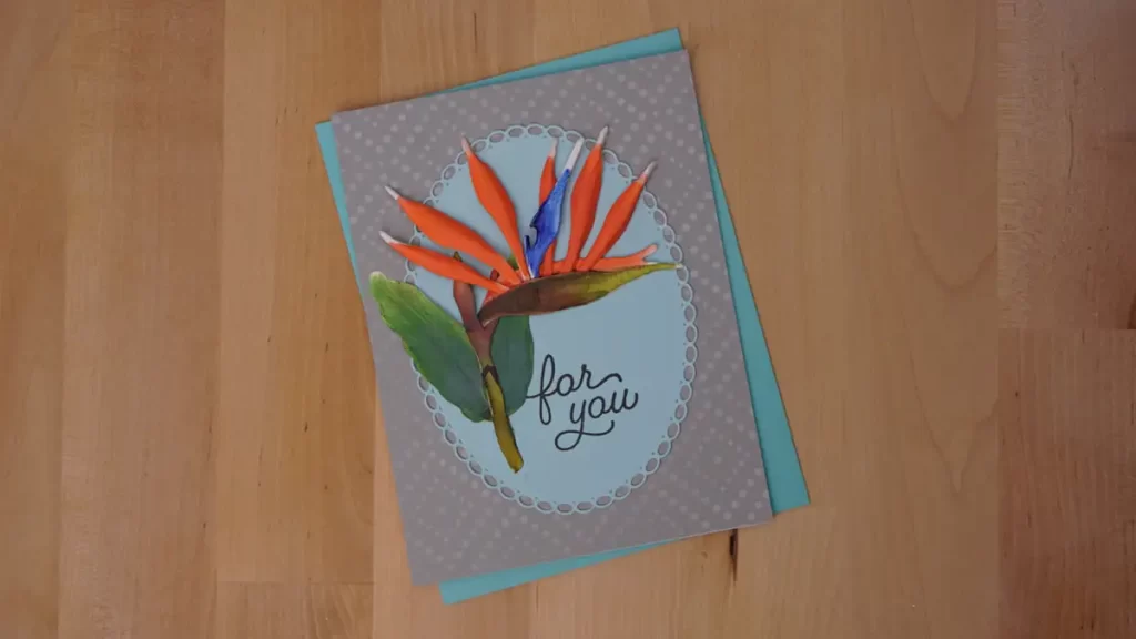 Cards made using Bird of Paradise die set from the Painter's Garden Collection in Spellbinder's January Release