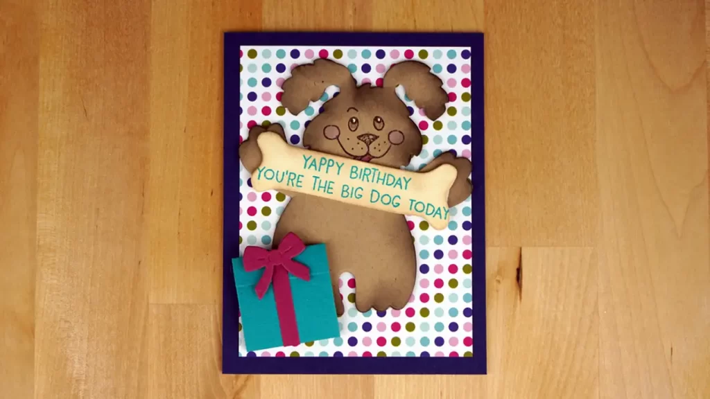 The Big Dog card is the third of 4 cute cards made using products from the latest Stampendous release, Hugs