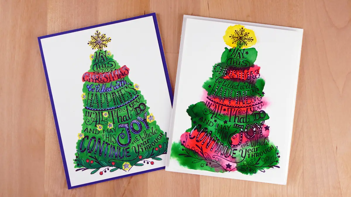A beautiful pair of Christmas cards created with the latest Betterpress plate from Spellbinders monthly clubs.