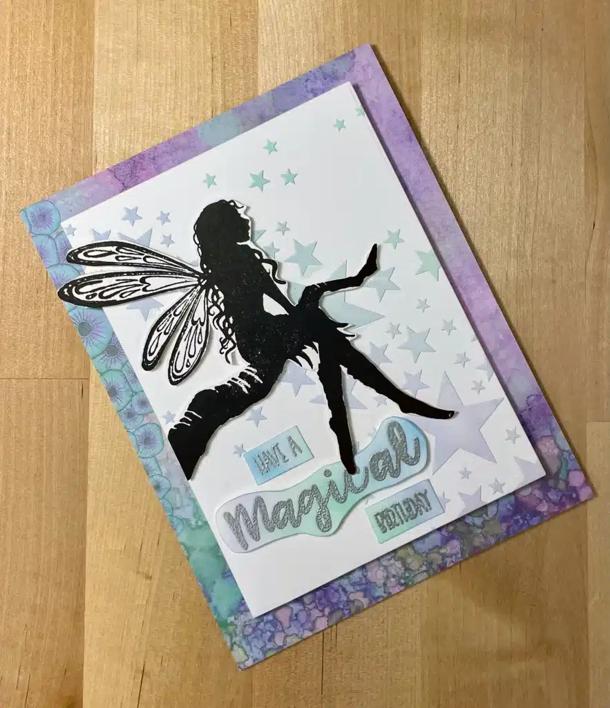 Magical Greeting Cards Using Stencils to Create Starry Background