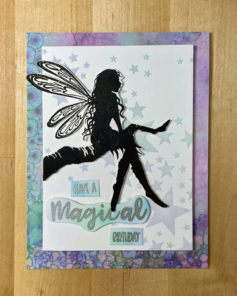 Magical Greeting Cards Using Stencils to Create Starry Background