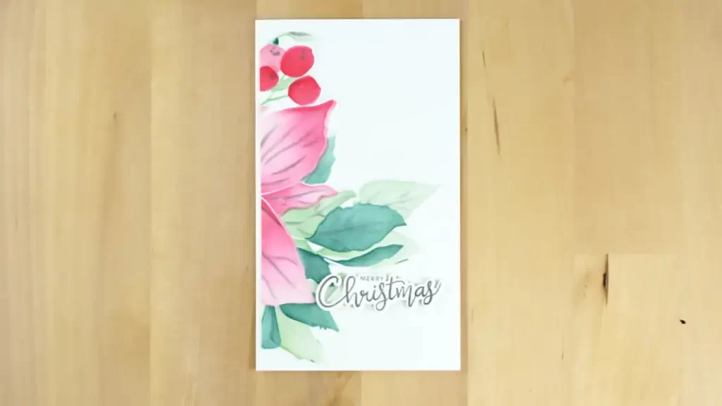 A bookmark with a pink flower on it, perfect for the Countdown to Christmas.