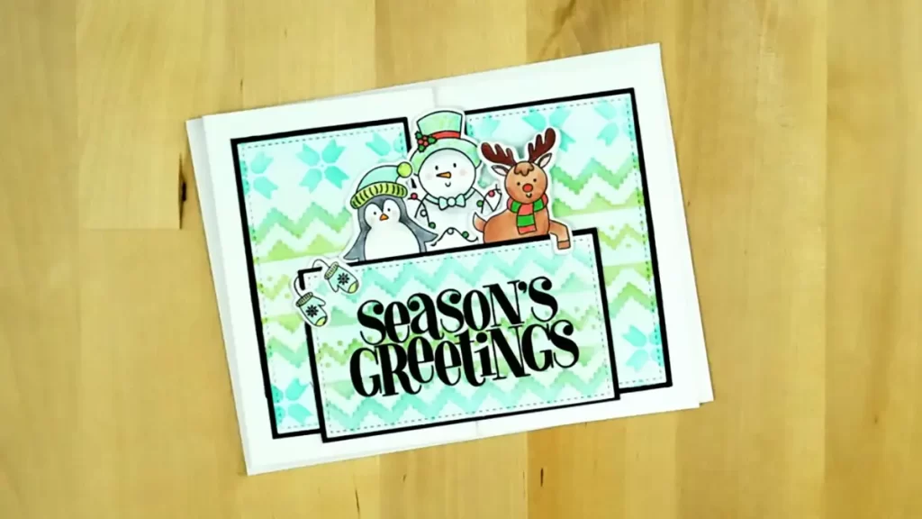 A festive card with the words "Season's Greetings" and a Countdown to Christmas.