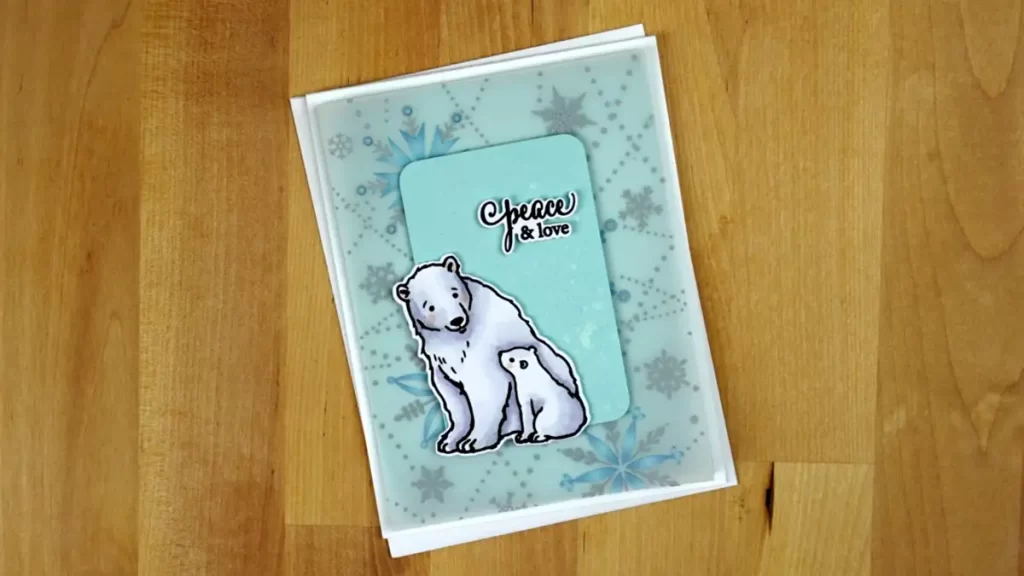 A card with a polar bear on it, displaying a countdown to Christmas.