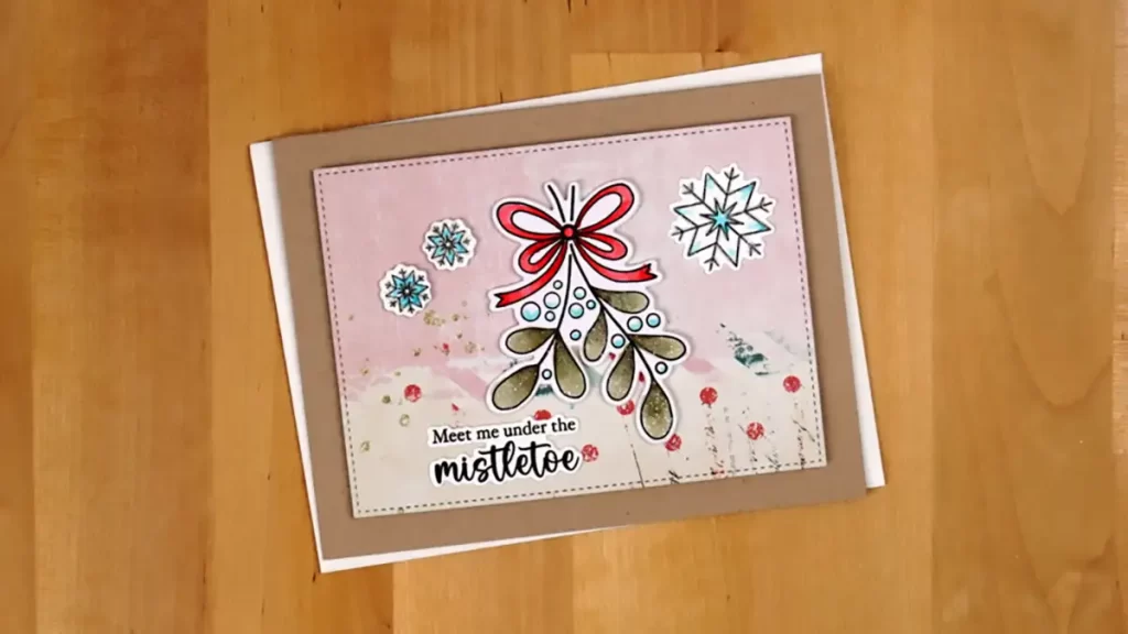 A festive Christmas card adorned with a beautiful snowflake, marking the countdown to Christmas.