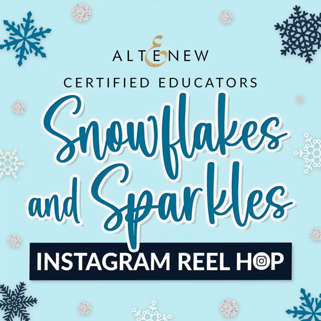 Snowflakes and sparkles instagram reel hop.