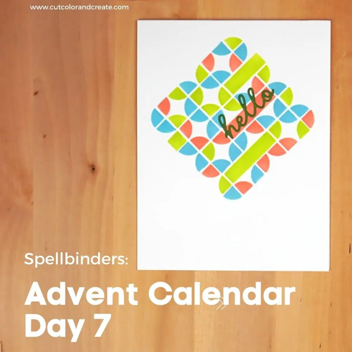 Spellbinders advent calendar day 7 - Geo Stencil Card