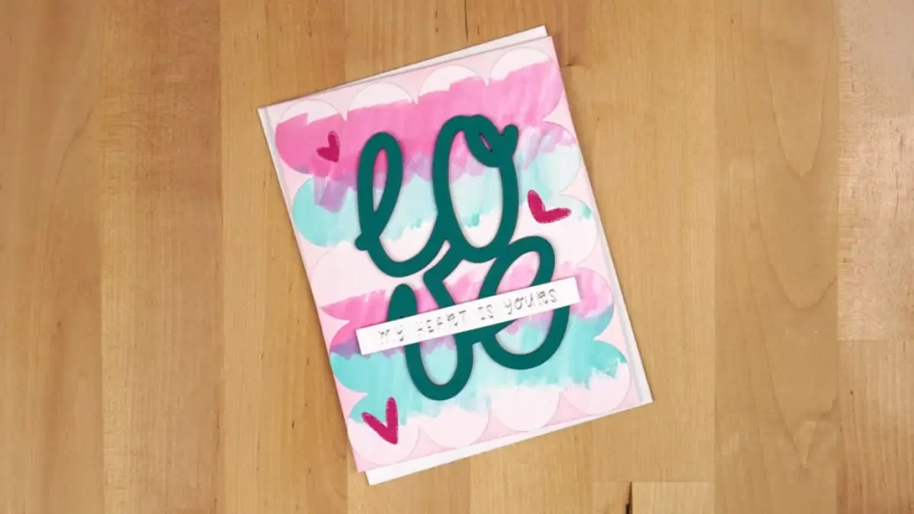 A card with the word love on it.