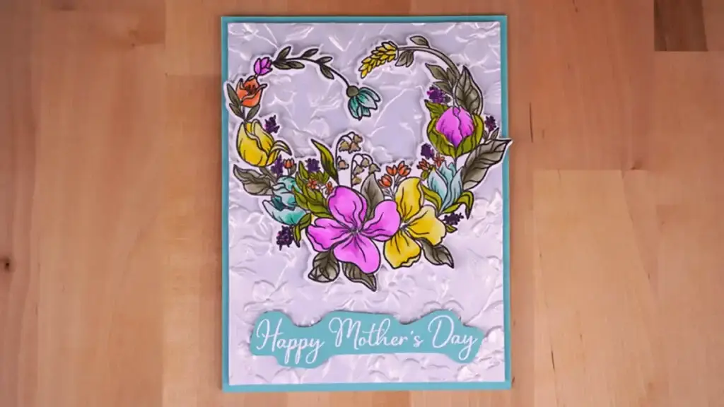 A charming mother's day card adorned with beautiful flowers.