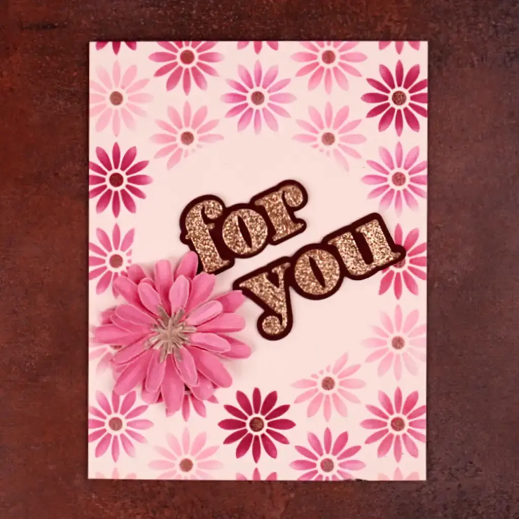 A jaw-dropping card with a flower and a flower on it.