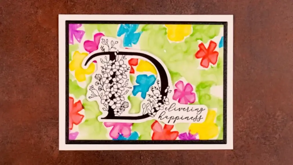 A watercolor painting with a floral design.