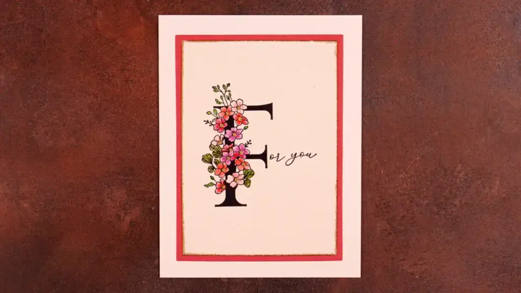 An elegant floral greeting card with the letter f on it, suitable for Every Occasion.