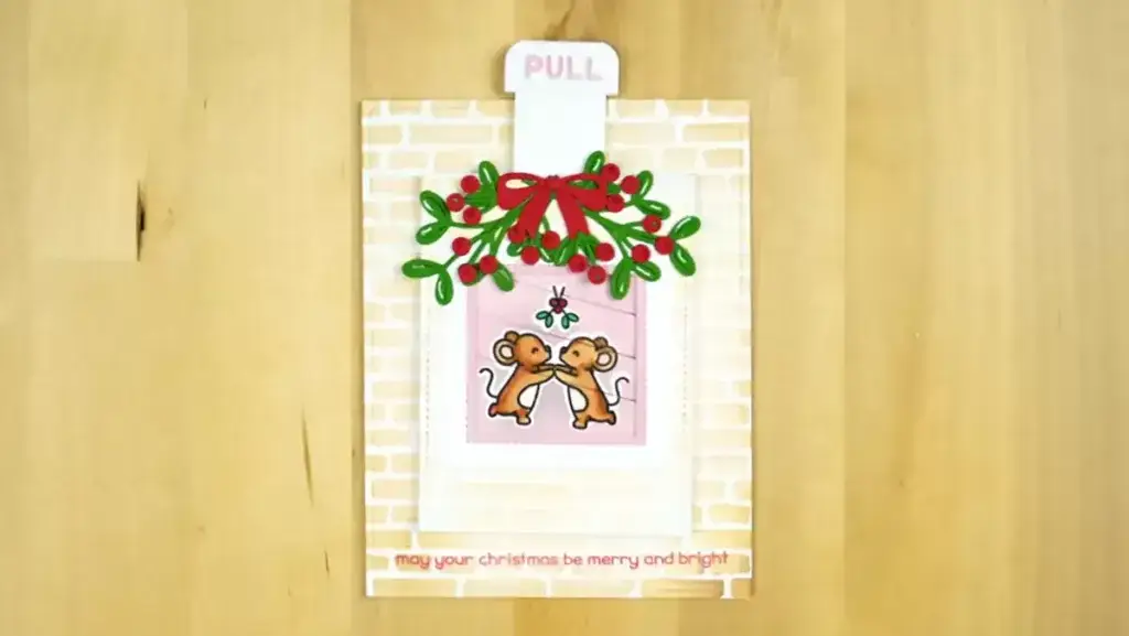 Countdown to Christmas with a festive card featuring two adorable mice.