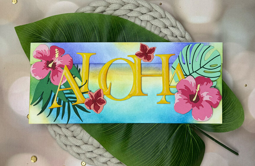 Aloha Card featuring Altenew dies and Fresh Dye Ink