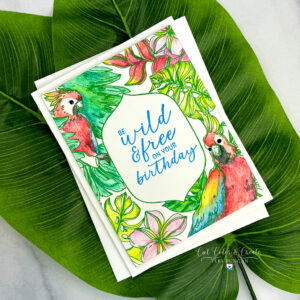 Bright and colorful handmade greeting card created with Spellbinders March 2024 Betterpress Monthly kit, Wild & Free