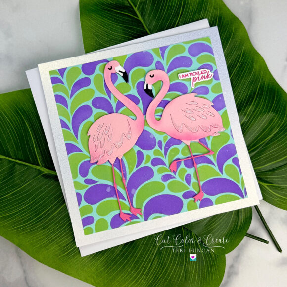 Tickled Pink card made with Spellbinders May 24 club kits
