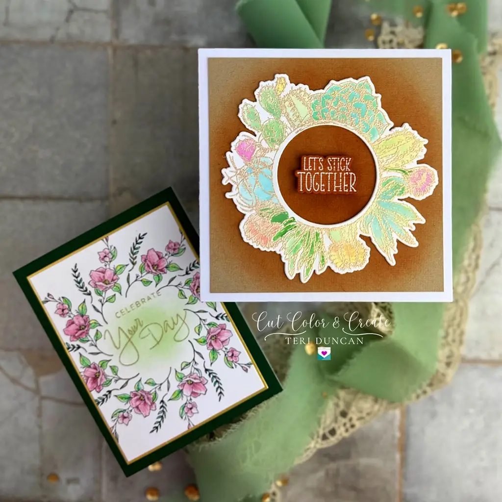 Pair of Stunning Anniversary Cards creating using a mash up of crafty supplies