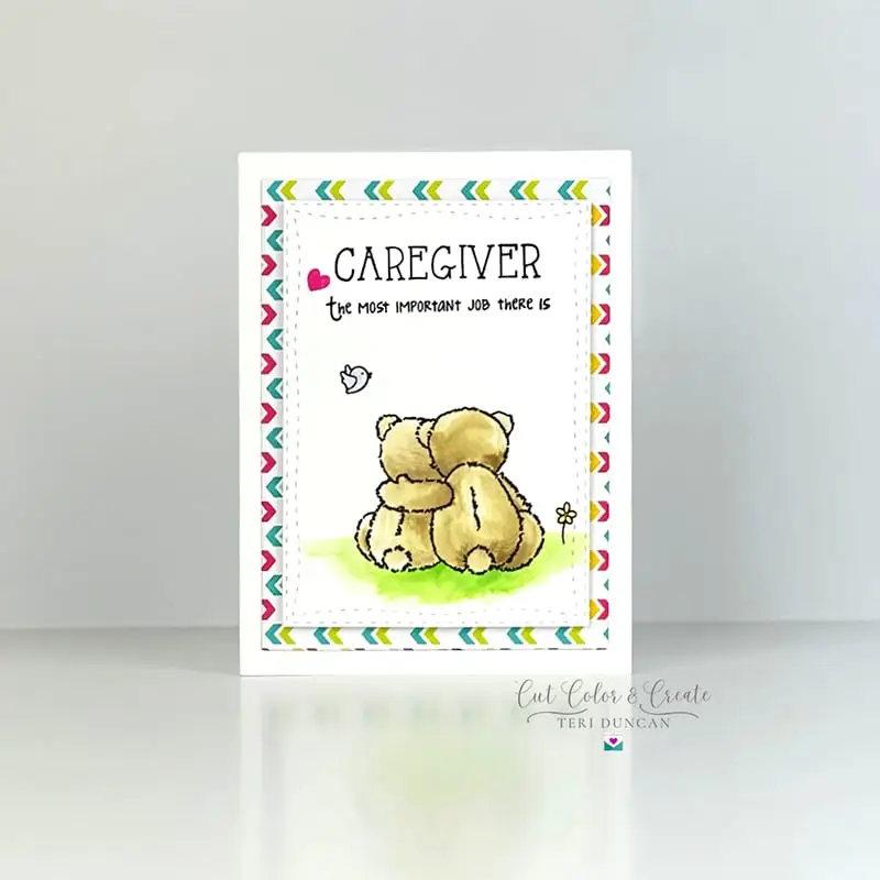 Caregiver the most important job there is card on a white background.