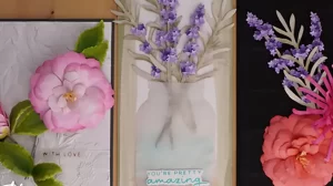 3D Floral Trio Background Banner