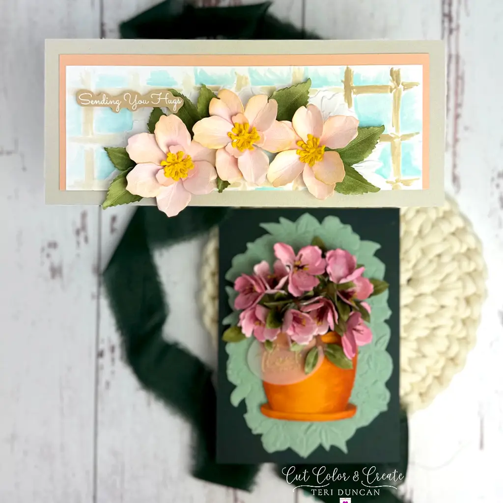 Two lovely 3D floral cards created with the new Nature's Botanical Garden collection