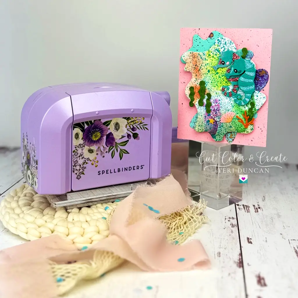 Spellbinders Platinum Scout and Seahorse Card made with it.