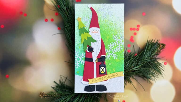 Handmade Christmas card featuring the St Nick die set.